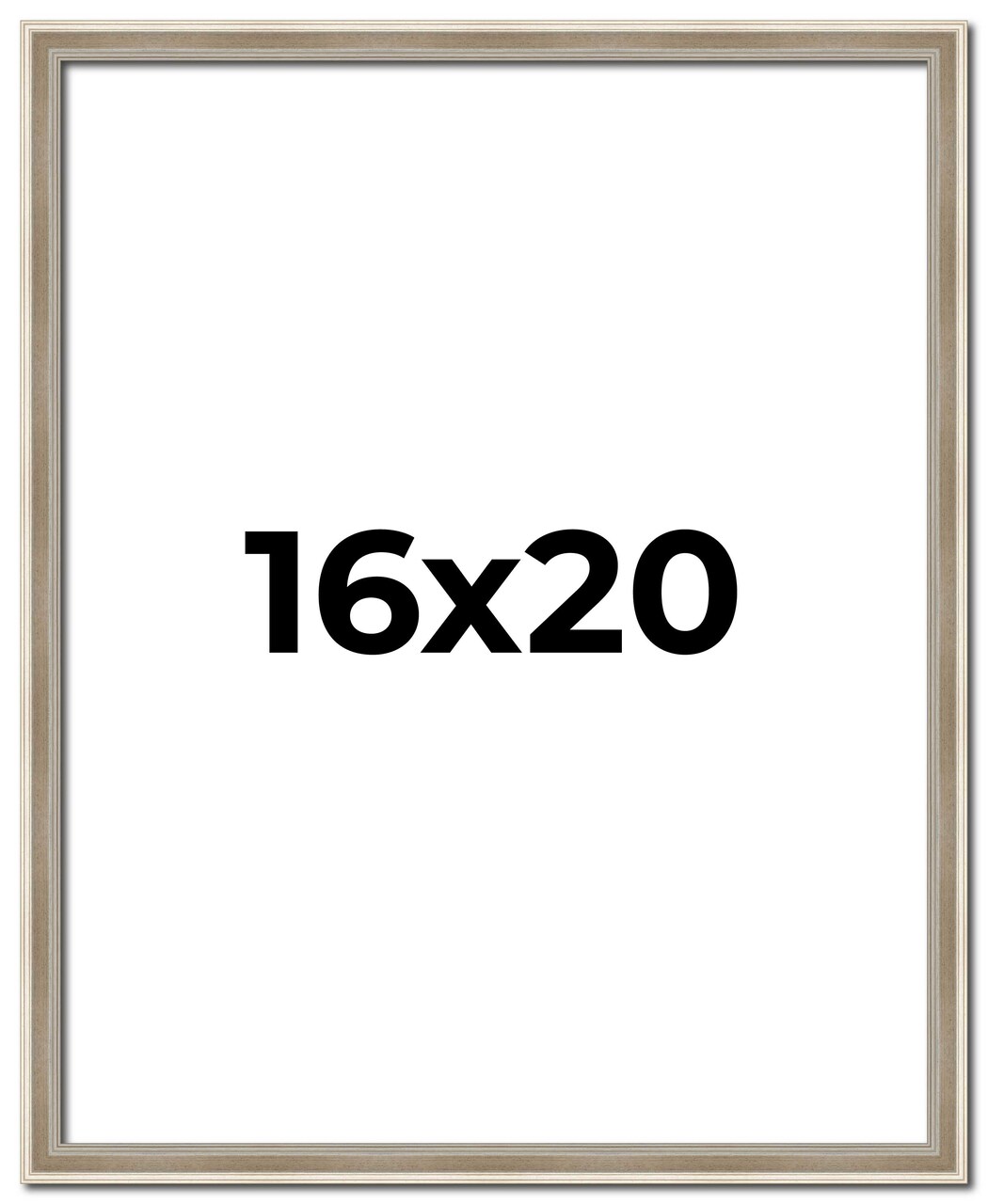 Classic Modern Silver Picture Frame - UV Acrylic, Foam Board Backing, Hanging Hardware